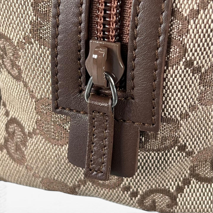 Pristine GUCCI Cosmetics Pouch GG pattern cosmetic pouch beige GG canvas Women