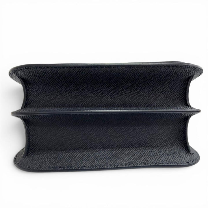 Excellent michino PARIS Shoulder Bag Elysee Flap bag Navy Calf leather B139