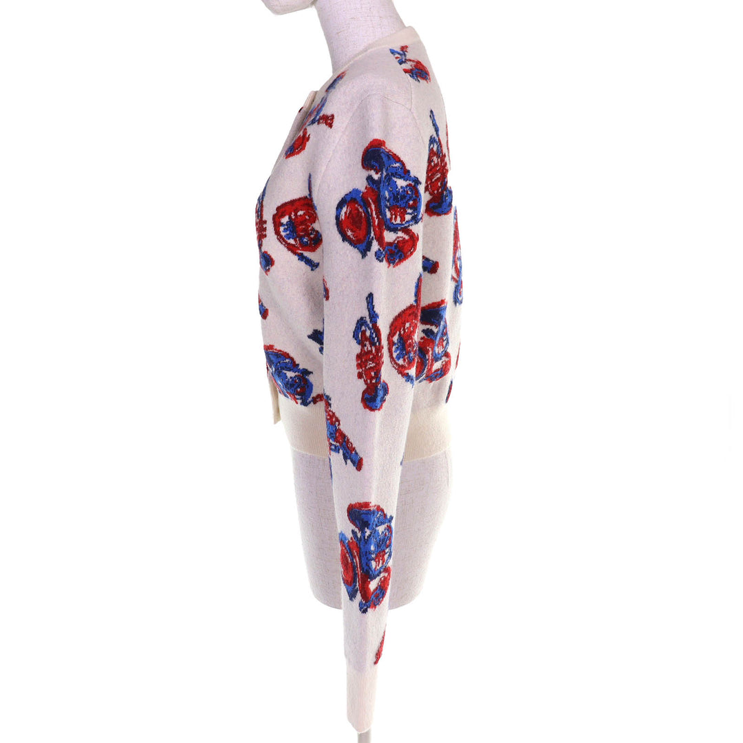 Pristine LOUIS VUITTON cardigan Trumpet Horn Pattern Worn by Yui Aragaki XS
