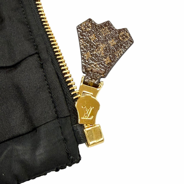Excellent LOUIS VUITTON Mini skirt Monogram zip-top tweed black wool Women 36