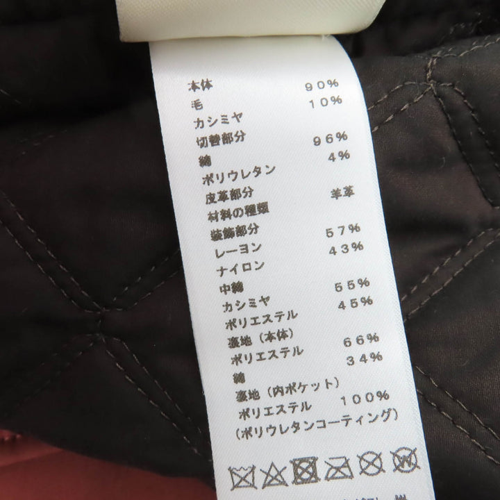 Excellent HERMES coat Runway wear, Medor buttons, belt, panel padding. Brown 38