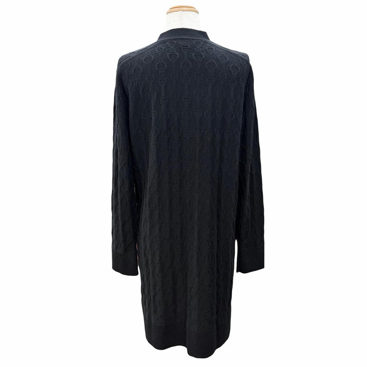Great HERMES cardigan Chaine d'Ancre pattern knit, Sellier button cashmere 36