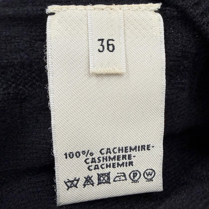 Great HERMES cardigan Chaine d'Ancre pattern knit, Sellier button cashmere 36