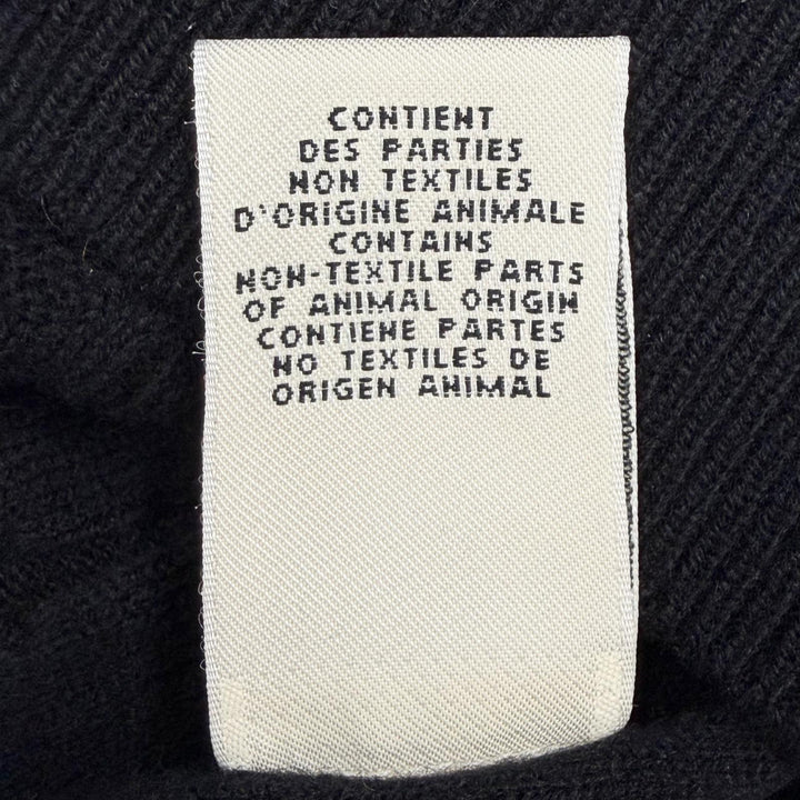 Great HERMES cardigan Chaine d'Ancre pattern knit, Sellier button cashmere 36