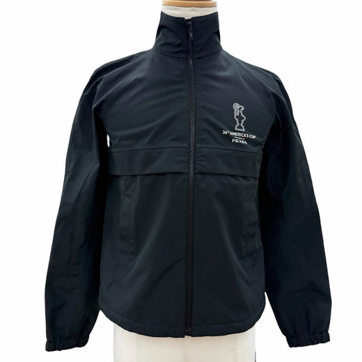 Great PRADA Blouson 36th America's Cup Stand Collar black polyester mens XS