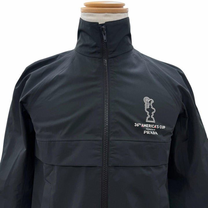 Great PRADA Blouson 36th America's Cup Stand Collar black polyester mens XS