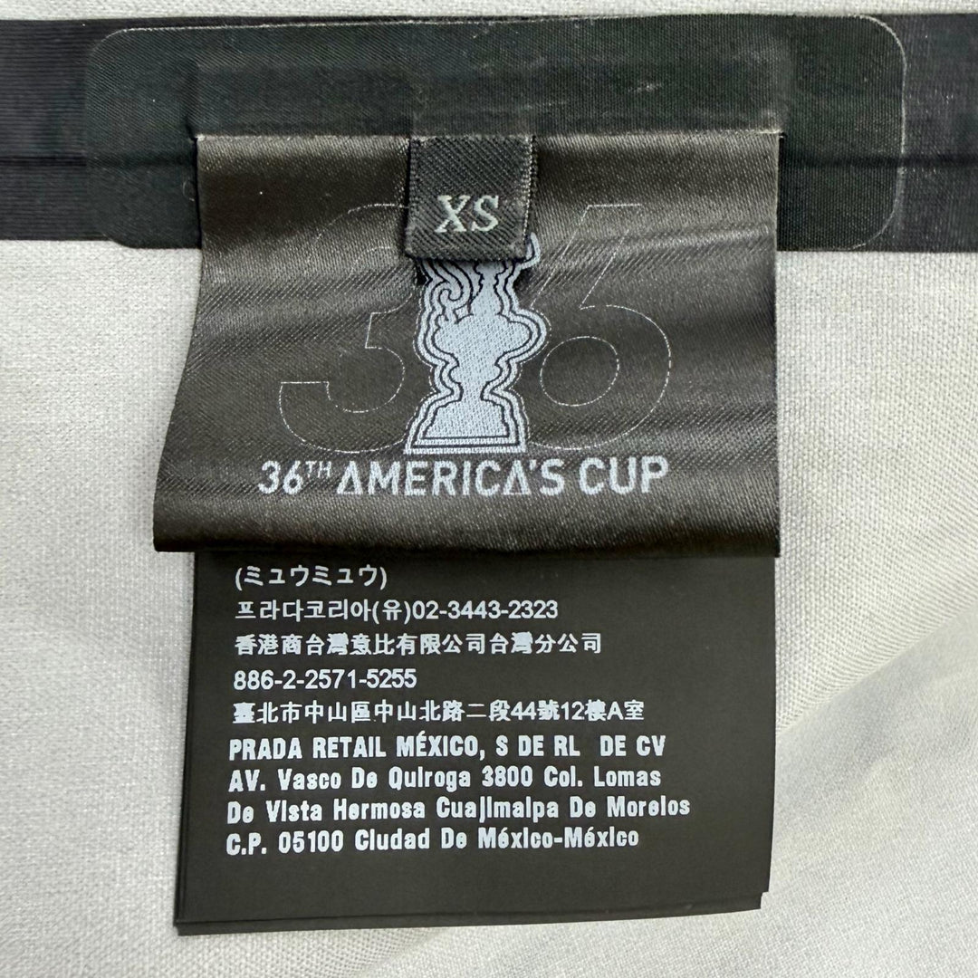 Great PRADA Blouson 36th America's Cup Stand Collar black polyester mens XS