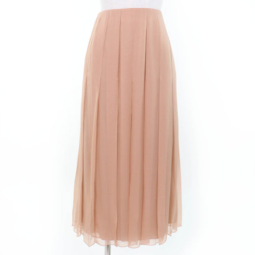 Excellent GUCCI flare skirt Pleated long length pink silk Women 36 652774