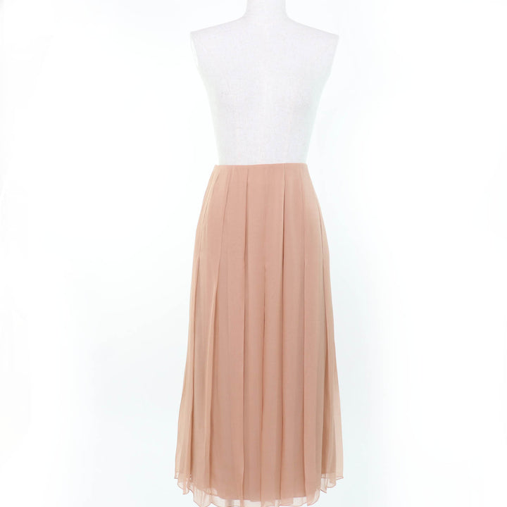 Excellent GUCCI flare skirt Pleated long length pink silk Women 36 652774