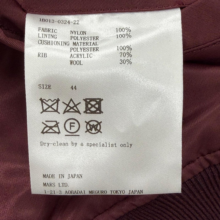 Excellent JOHN LAWRENCE SULLIVAN Bomber jacket MA-1 Red mens 44 1B013-0324-22