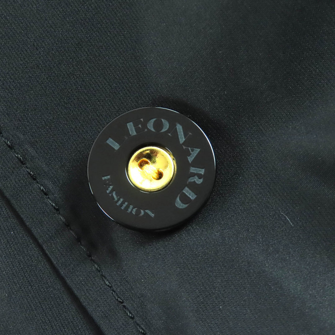 Great LEONARD FASHION coat Logo button, all-over print quilted lining 38 0328151