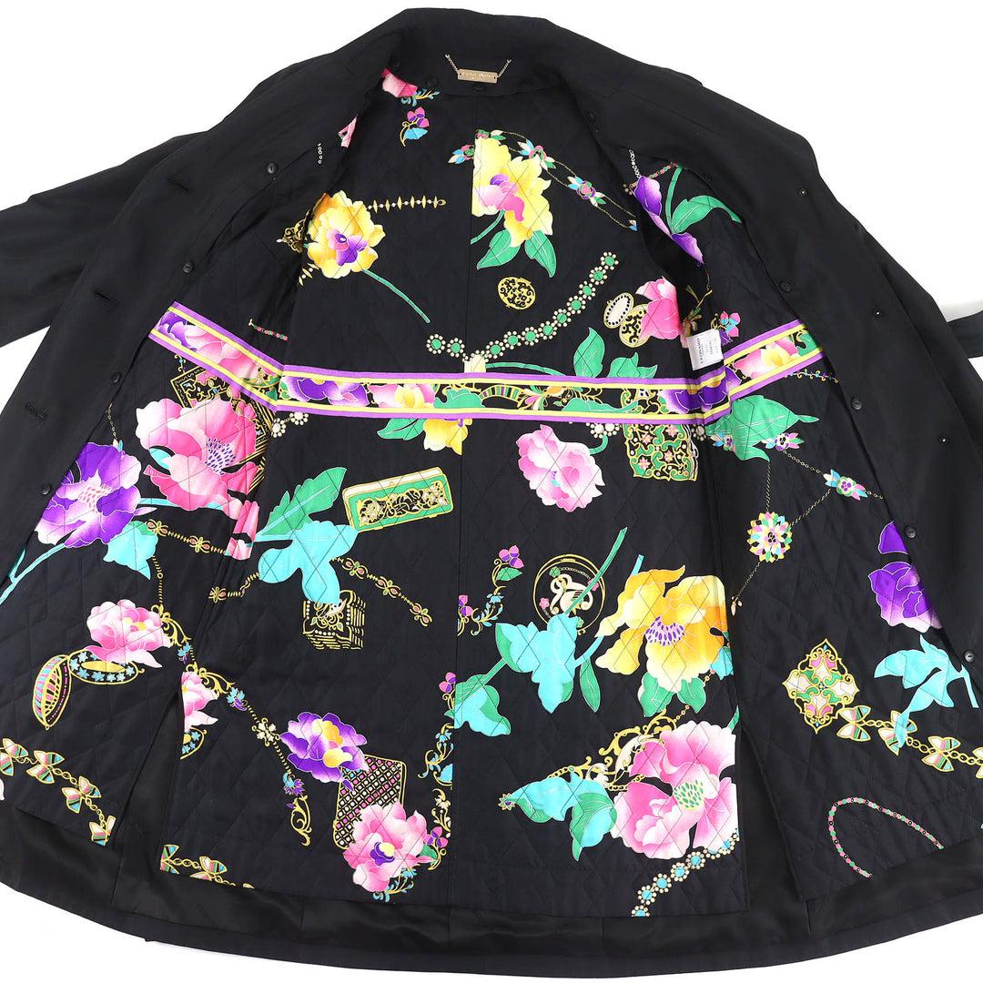 Great LEONARD FASHION coat Logo button, all-over print quilted lining 38 0328151