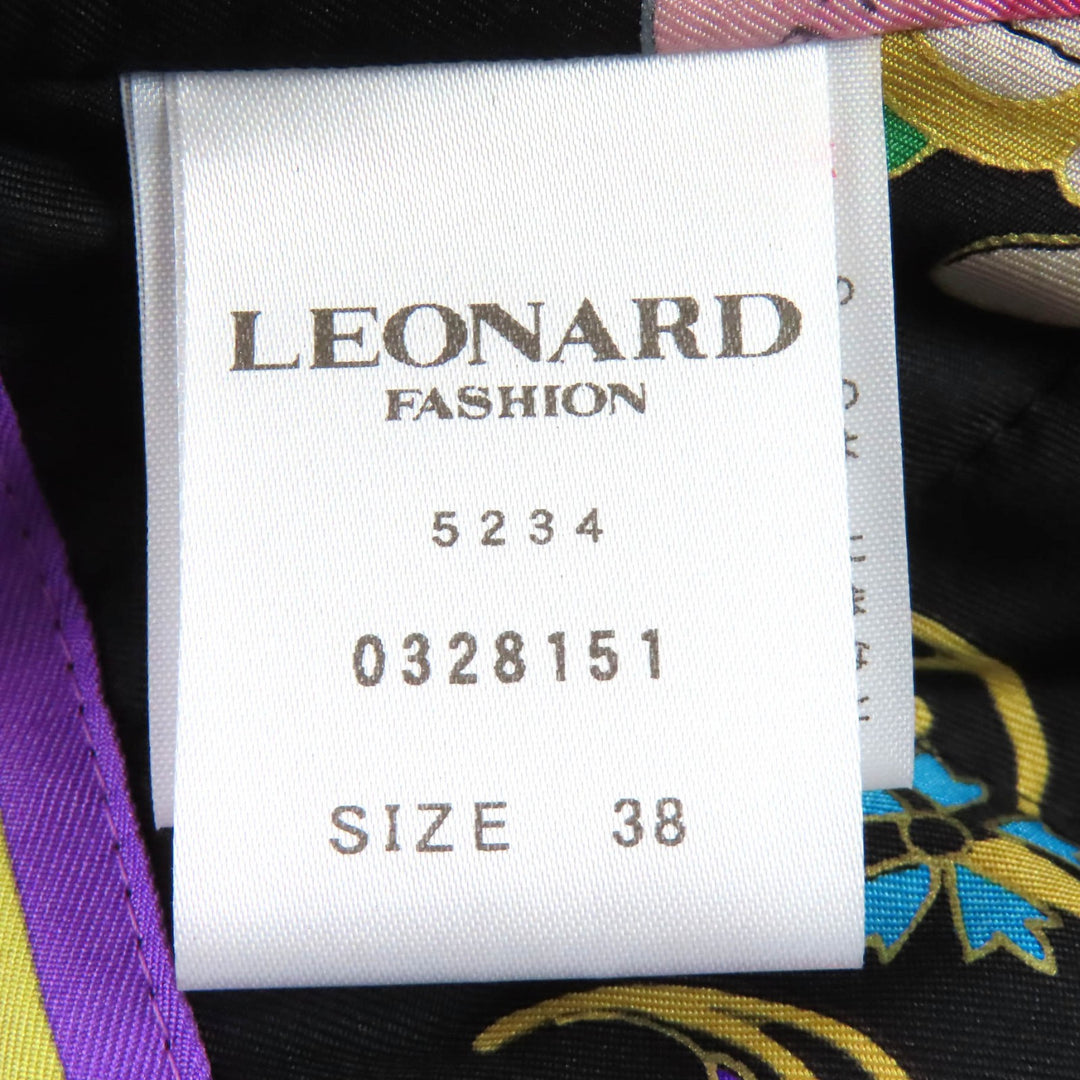 Great LEONARD FASHION coat Logo button, all-over print quilted lining 38 0328151