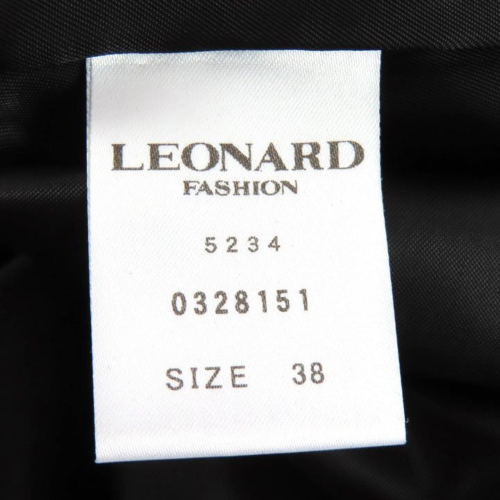 Great LEONARD FASHION coat Logo button, all-over print quilted lining 38 0328151