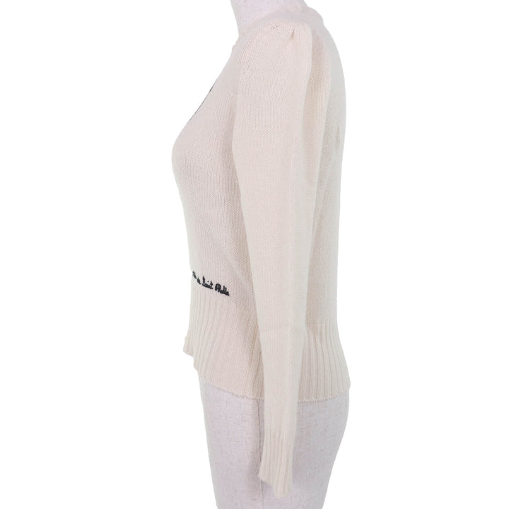 Excellent Christian Dior knit Spider Long Sleeve white cashmere 38 8E24521ZE013