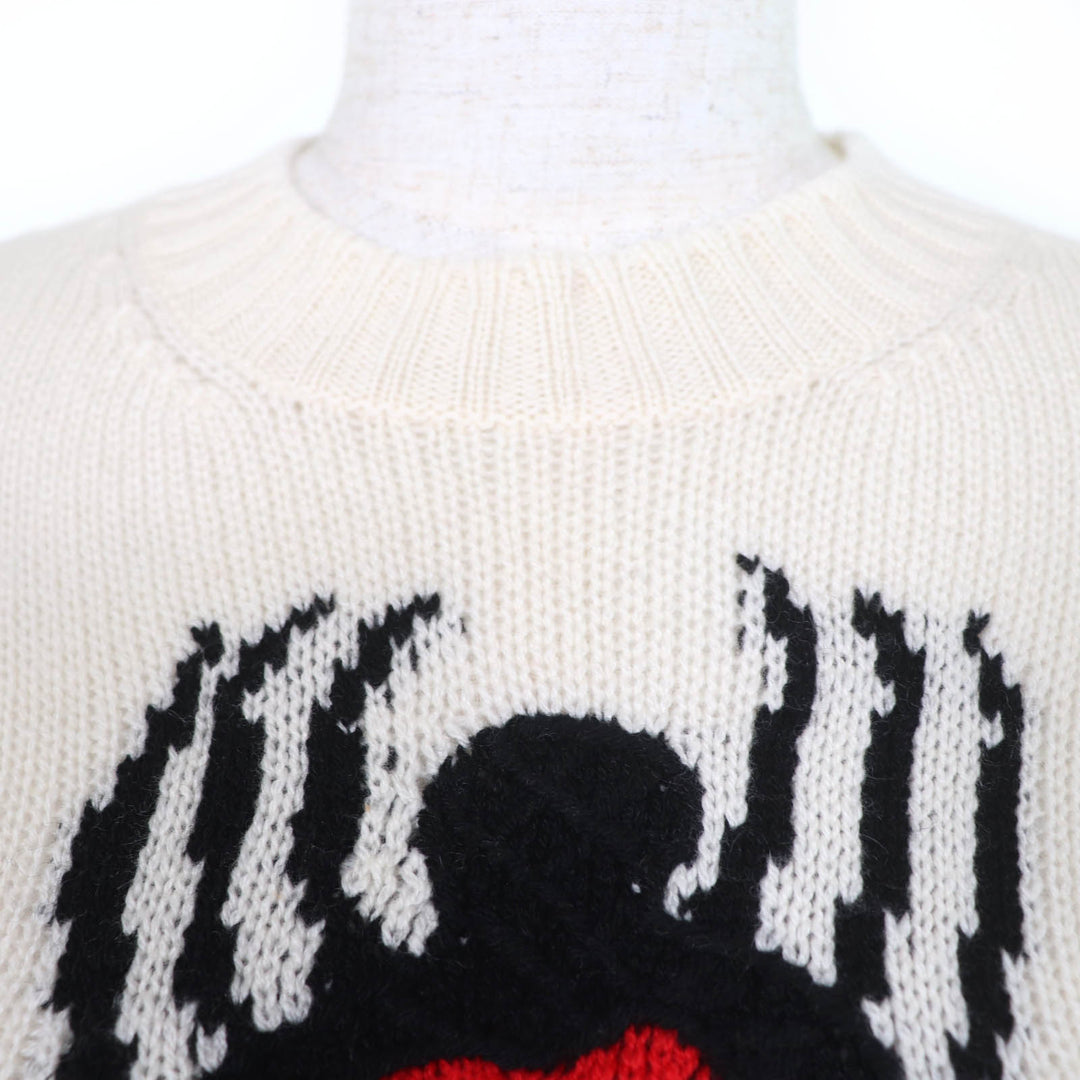 Excellent Christian Dior knit Spider Long Sleeve white cashmere 38 8E24521ZE013