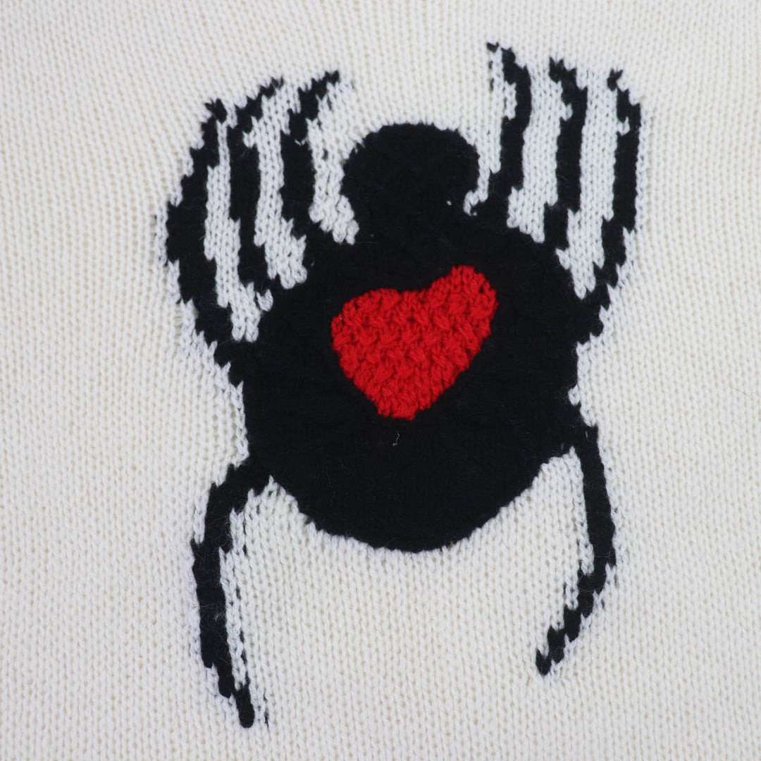 Excellent Christian Dior knit Spider Long Sleeve white cashmere 38 8E24521ZE013