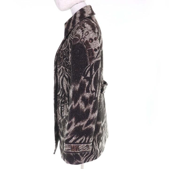 Great LEONARD FASHION coat Logo buttons, all-over print design 38 0348300