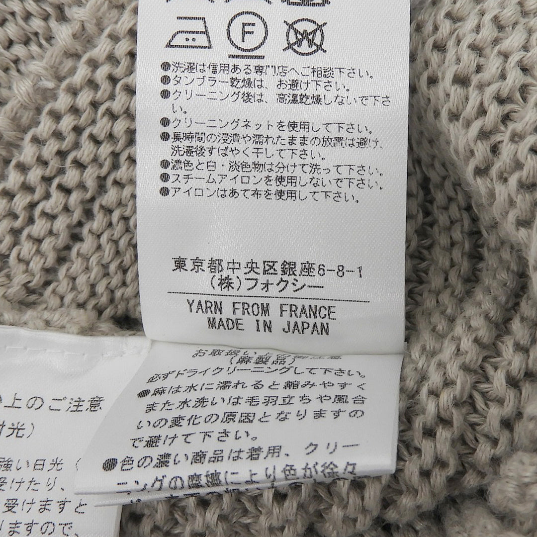 Excellent FOXEY knit beige linen Women F 40834-KSJOA412H