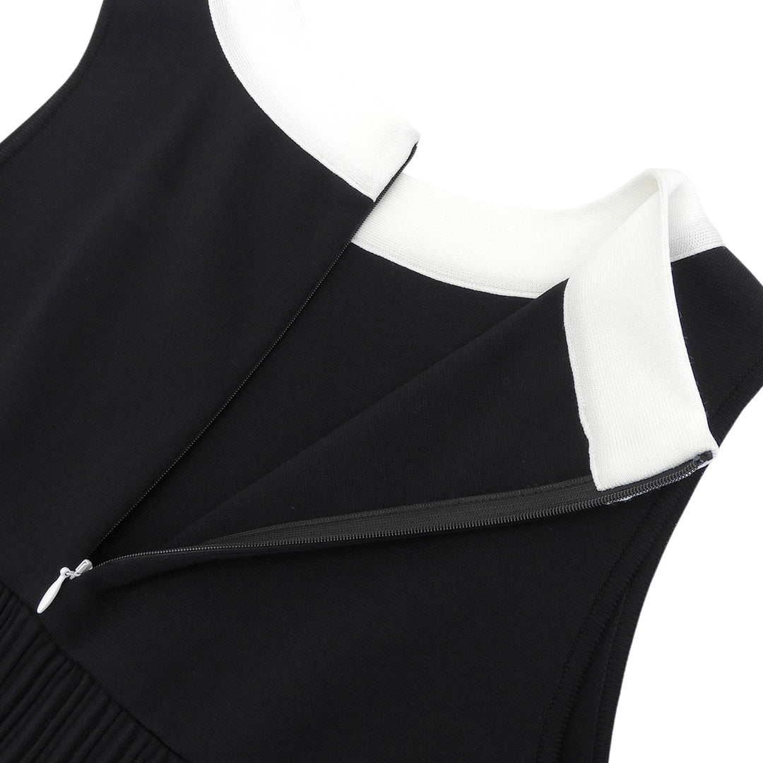 Excellent FOXEY one piece Back Pleated Sleeveless black Women 40 41783-KA00A05S