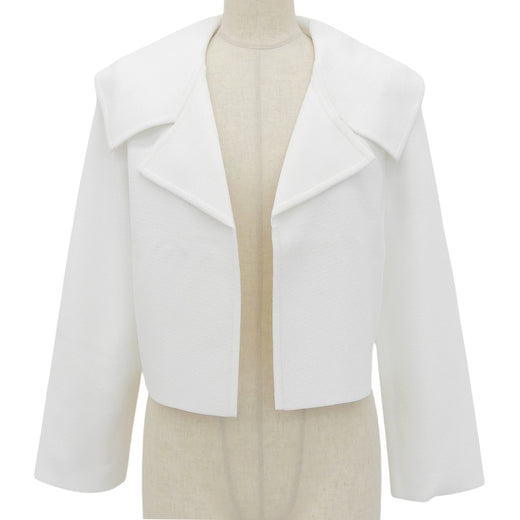 Excellent FOXEY Jacket Vermouth Open-front cropped knit white Women 40 43572