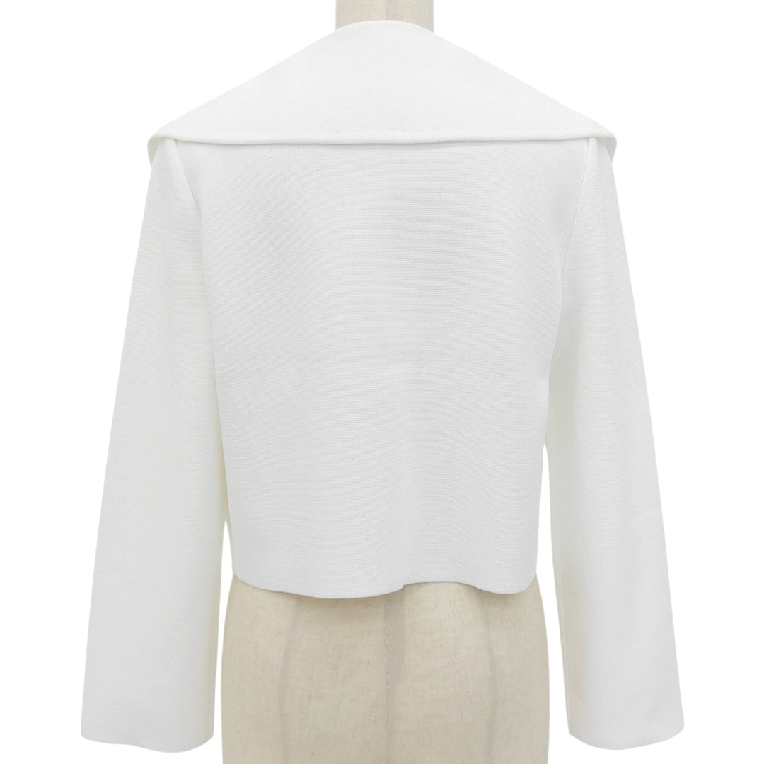Excellent FOXEY Jacket Vermouth Open-front cropped knit white Women 40 43572