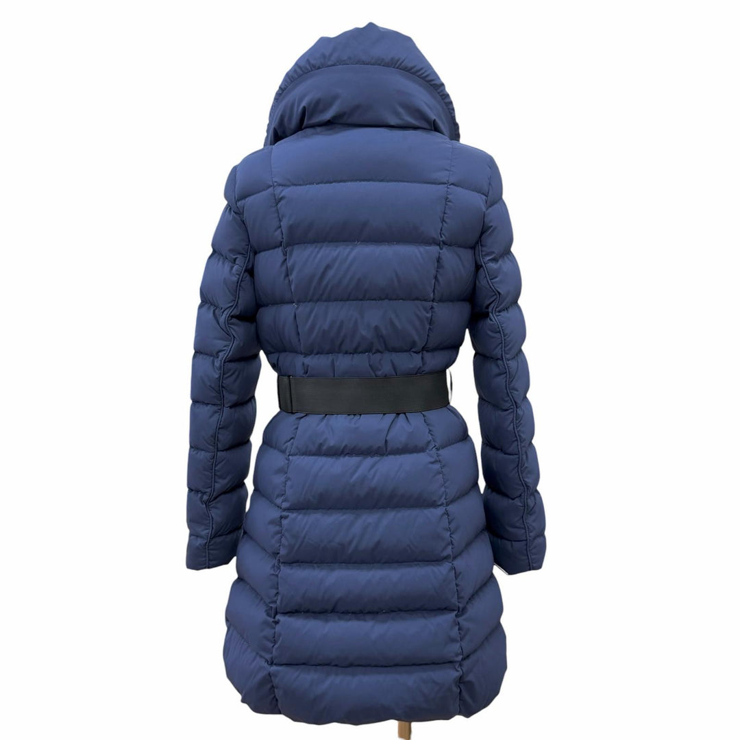 Great TATRAS down coat AGOGNA Belted logo patch shawl collar Navy LTA17A4487