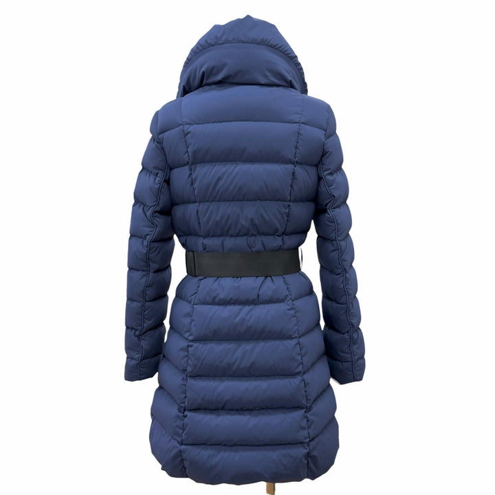 Great TATRAS down coat AGOGNA Belted logo patch shawl collar Navy LTA17A4487