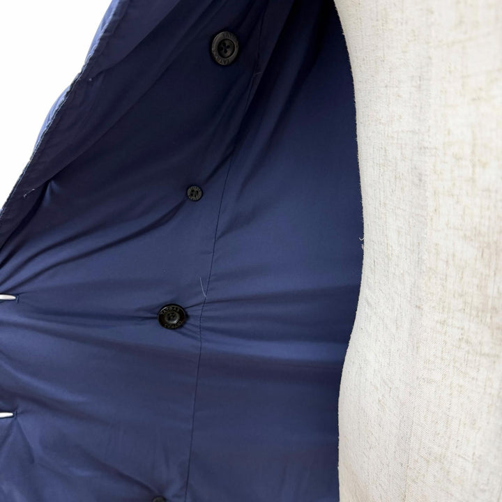 Great TATRAS down coat AGOGNA Belted logo patch shawl collar Navy LTA17A4487