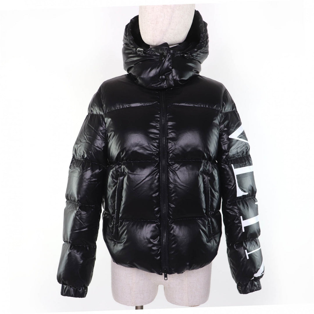 Great VALENTINO Down jacket VLTN logo ZIP UP black Women 36 UB3CN01P5LE