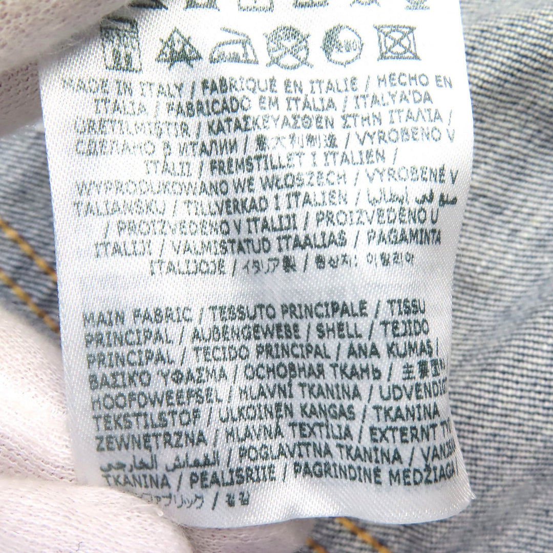 Discounted Great DSQUARED2 Denim Jacket Damage processing Indigo blue cotton 50 S74AM1386