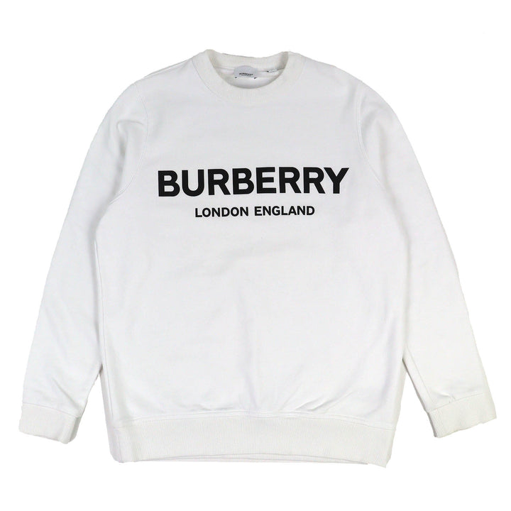 Discounted Great BURBERRY Tisci era logo print crewneck sweatshirt white cotton M 8011443