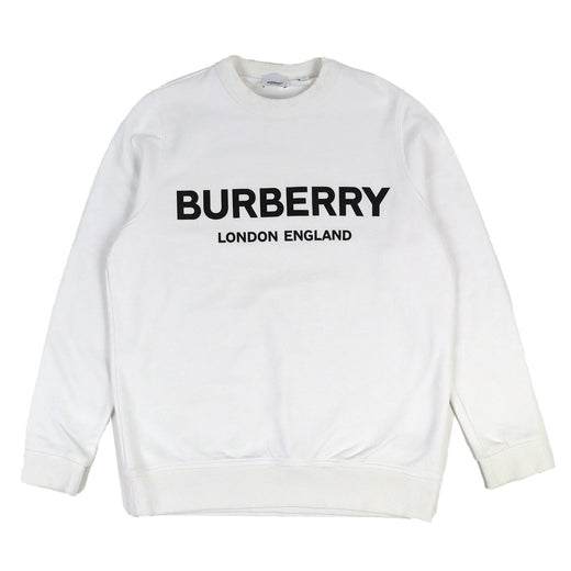 Discounted Great BURBERRY Tisci era logo print crewneck sweatshirt white cotton M 8011443