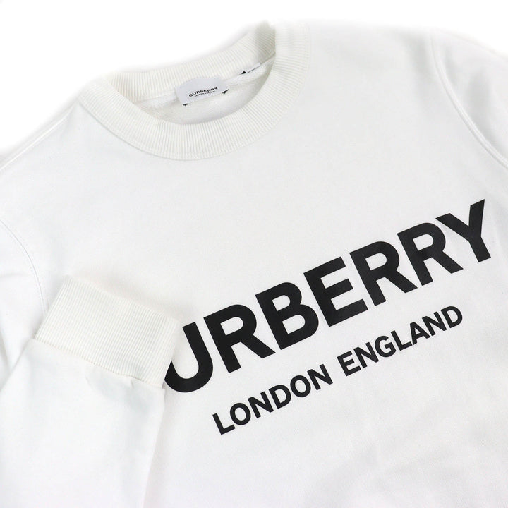 Discounted Great BURBERRY Tisci era logo print crewneck sweatshirt white cotton M 8011443