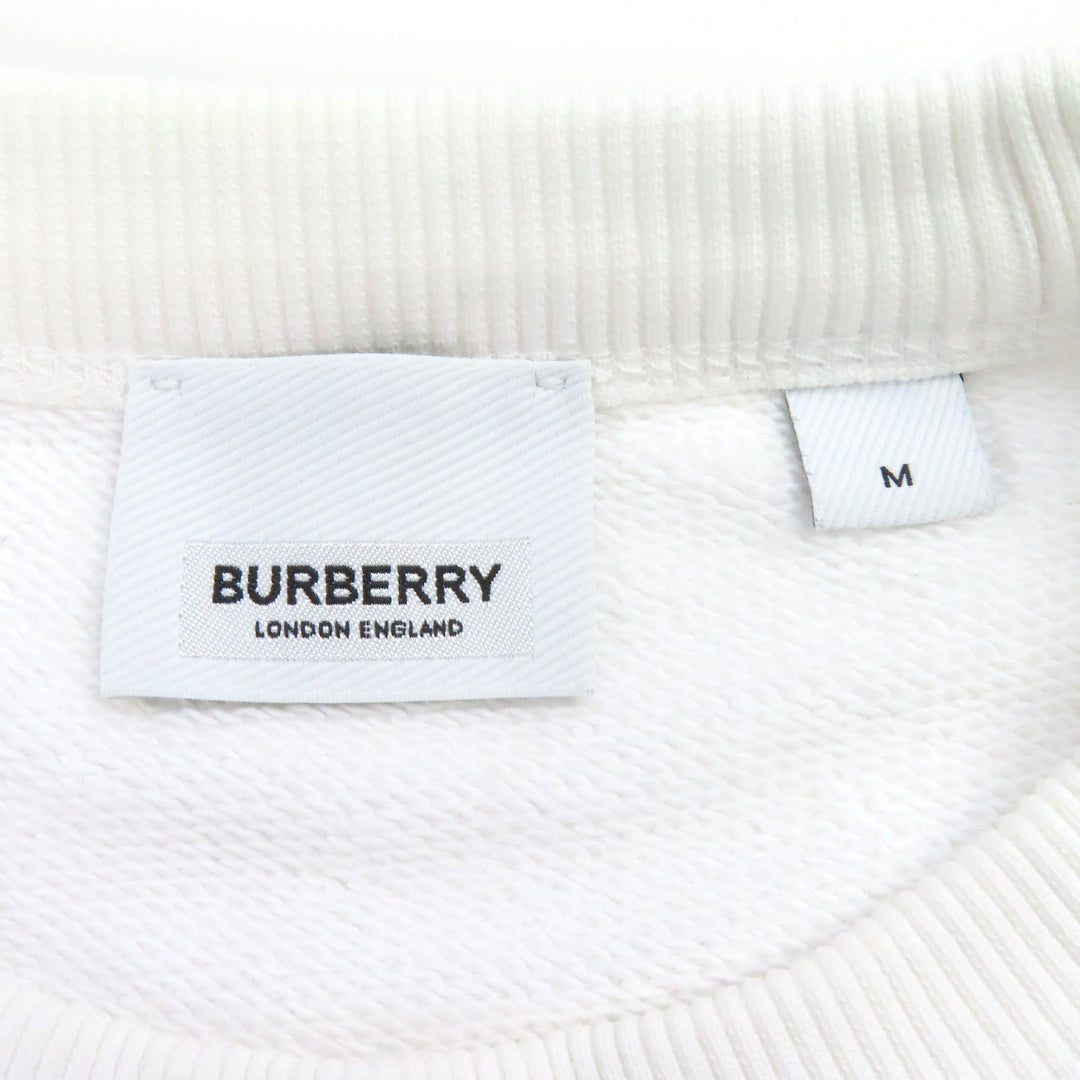 Discounted Great BURBERRY Tisci era logo print crewneck sweatshirt white cotton M 8011443