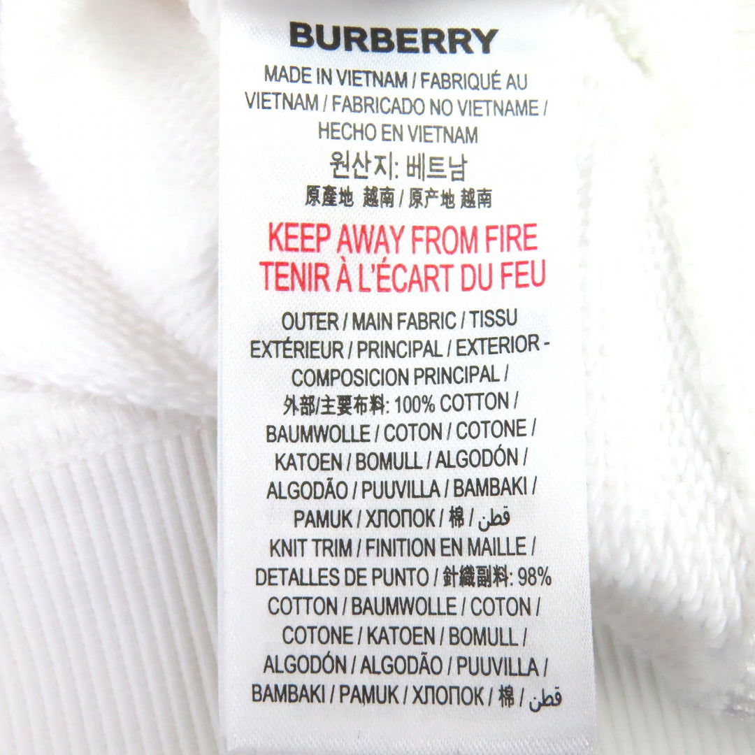 Discounted Great BURBERRY Tisci era logo print crewneck sweatshirt white cotton M 8011443