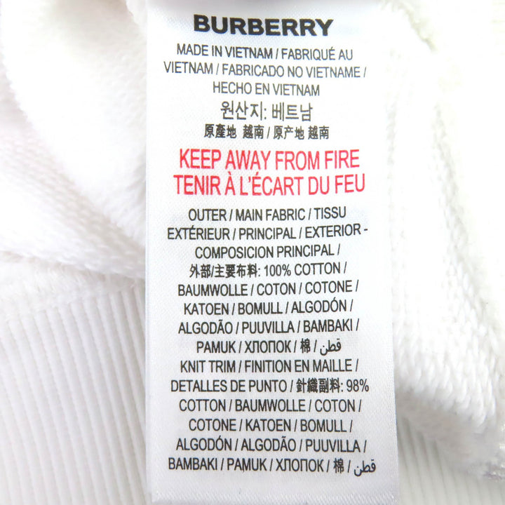 Discounted Great BURBERRY Tisci era logo print crewneck sweatshirt white cotton M 8011443