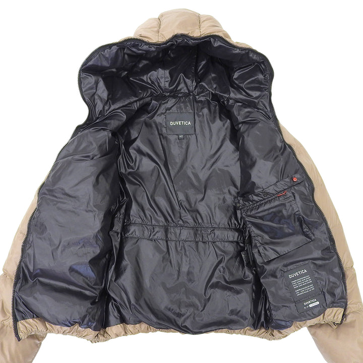Excellent DUVETICA Down jacket Full-zip hooded beige 42 192-D8110910N01-1035R