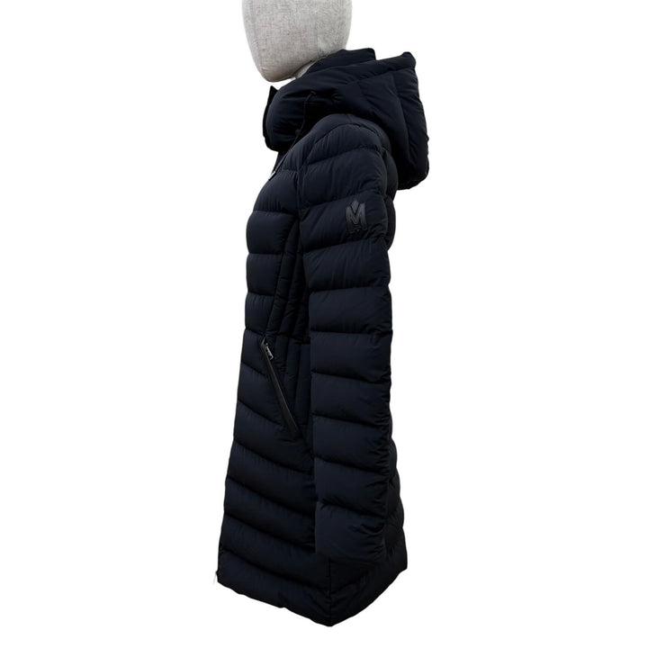 Great MACKAGE down coat FARREN Leather-trimmed hooded zip-up jacket black XS