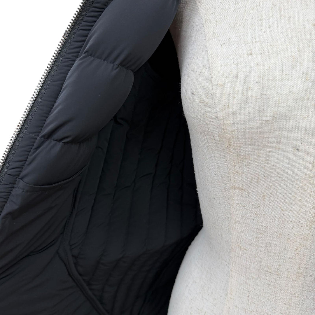 Great MACKAGE down coat FARREN Leather-trimmed hooded zip-up jacket black XS