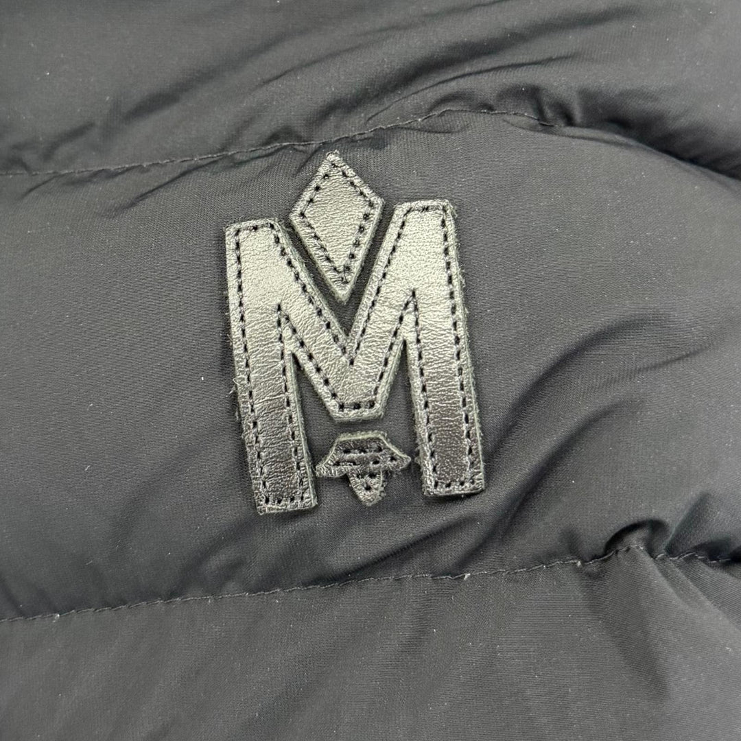 Great MACKAGE down coat FARREN Leather-trimmed hooded zip-up jacket black XS