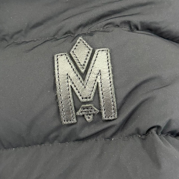 Great MACKAGE down coat FARREN Leather-trimmed hooded zip-up jacket black XS