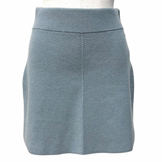 Pristine HERMES skirt Serie Metal-trimmed trapezoid knit cashmere 38 2H2300D1