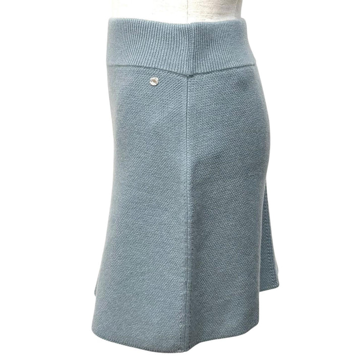 Pristine HERMES skirt Serie Metal-trimmed trapezoid knit cashmere 38 2H2300D1