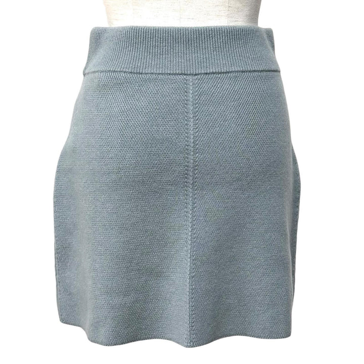 Pristine HERMES skirt Serie Metal-trimmed trapezoid knit cashmere 38 2H2300D1