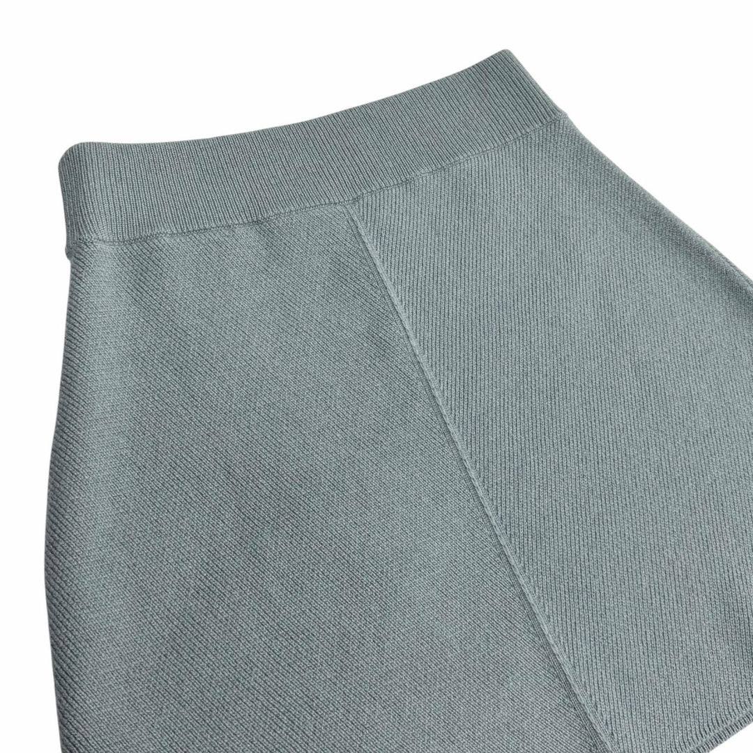 Pristine HERMES skirt Serie Metal-trimmed trapezoid knit cashmere 38 2H2300D1