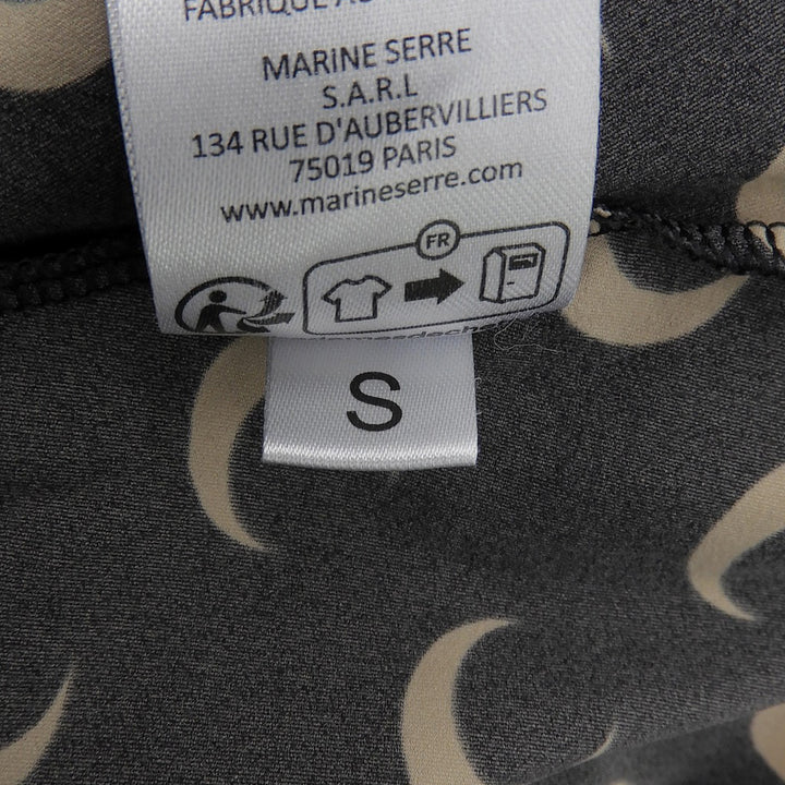 Great MARINE SERRE BORDERLINE T-shirt Long sleeve black recycled Women S