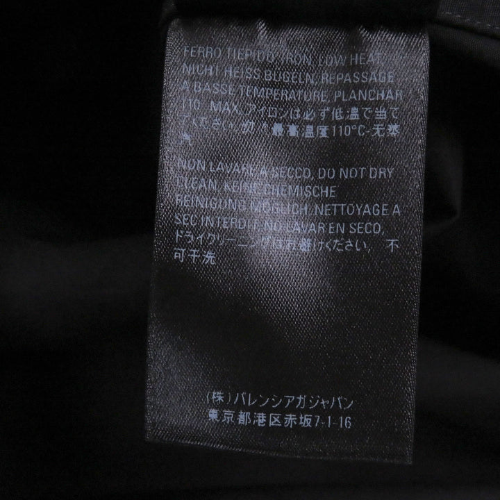 Great BALENCIAGA Long sleeve shirt Back logo oversized button-down shirt black