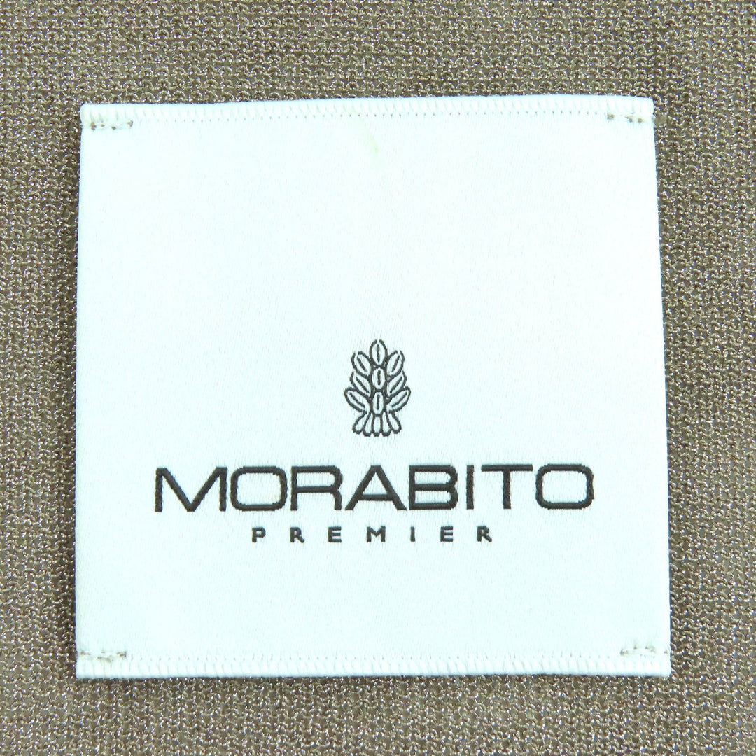 Excellent MORABITO Belted Mesh Design Long Cardigan Dress Brown 38 9001-52322