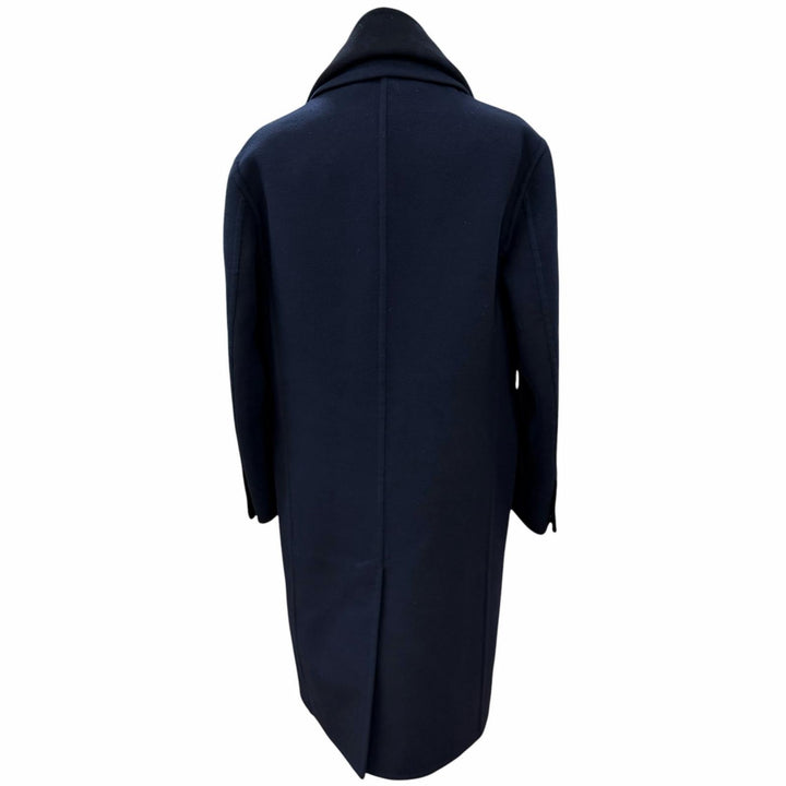 Excellent LOUIS VUITTON Chester coat Monogram Giant Hooded Scarf Navy 46